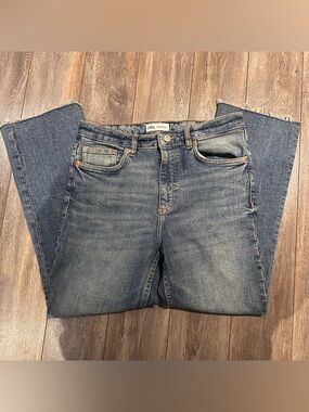 Zara Mid-Blue Straight Leg Jeans